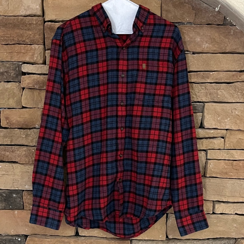 Men’s Red & Blue Flannel Shirt